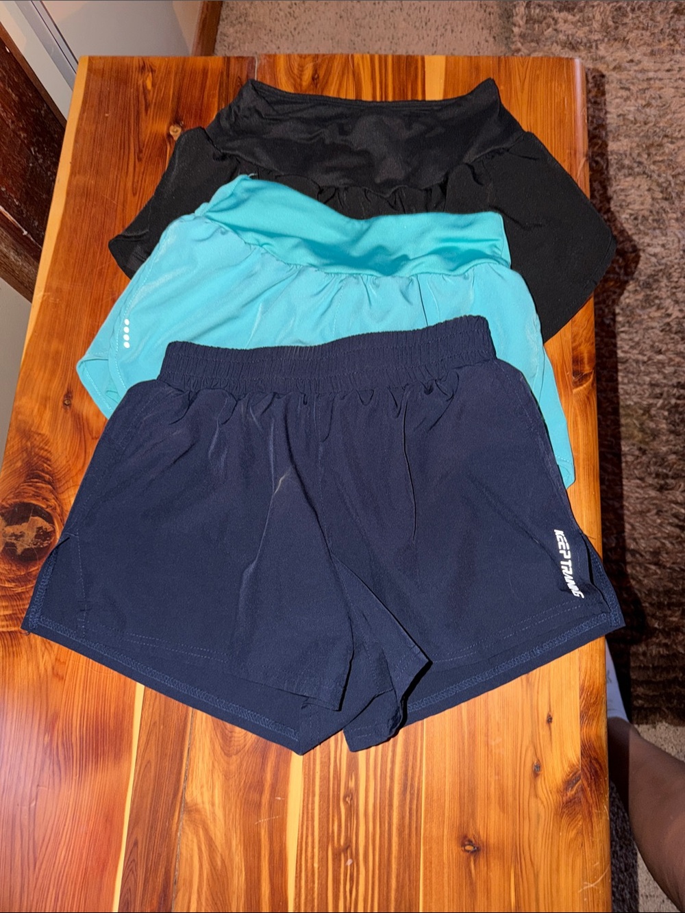 Women's Athletic Shorts - Navy, Teal, Black
